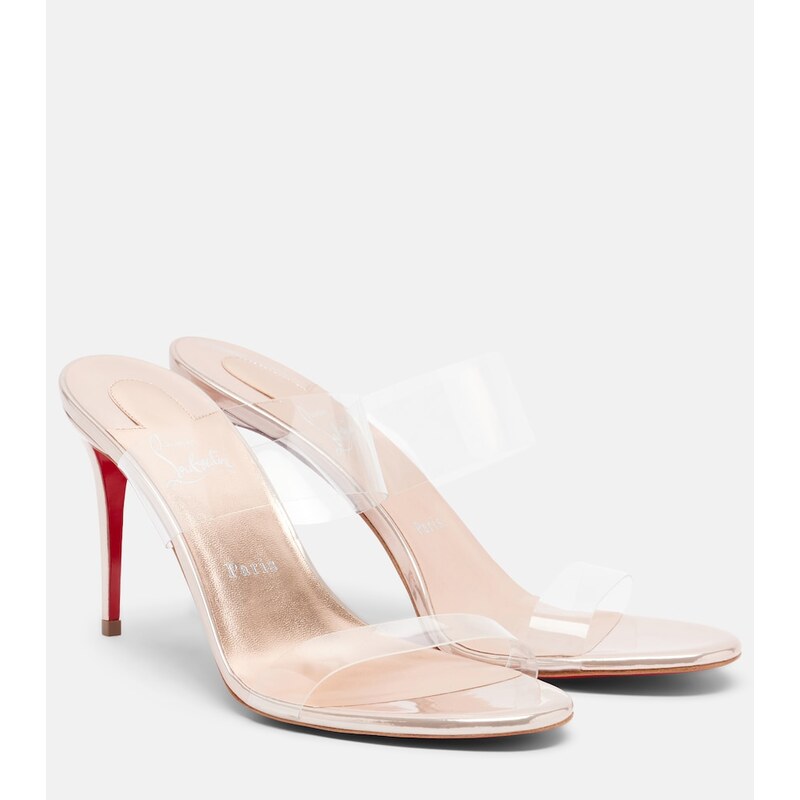 Christian Louboutin Just Nothing leather-trimmed TPU mules