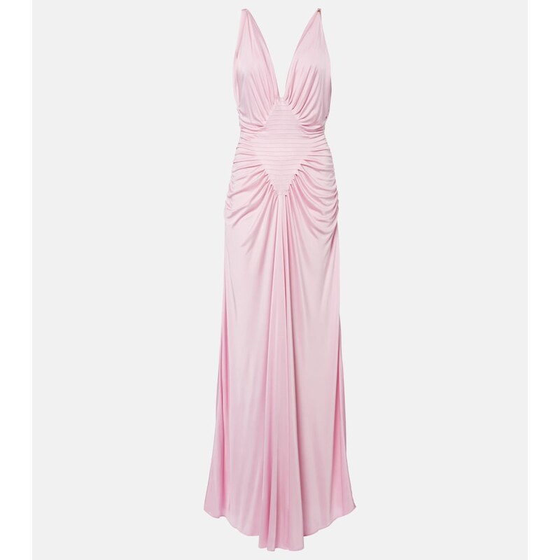 Versace Draped jersey gown