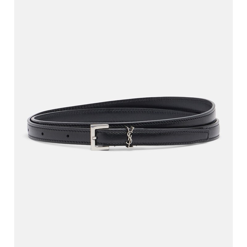 Saint Laurent Cassandre leather belt