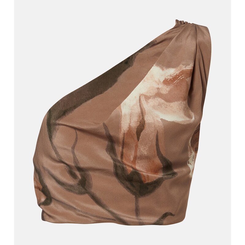 SIR Azaliea floral silk crop top