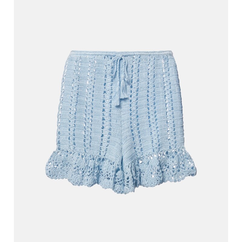 Anna Kosturova Crochet cotton shorts