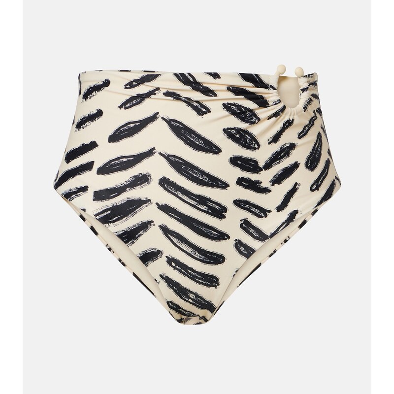 Johanna Ortiz Gathered printed bikini bottoms