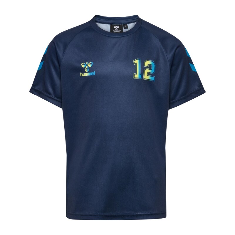 Hummel Funkční tričko Shimmer modrá / enciánová modrá / žlutá 114233972