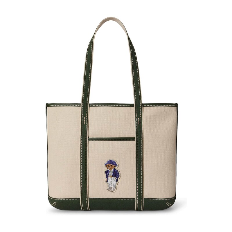 Polo Ralph Lauren Nákupní taška režná / tmavě zelená 115721986