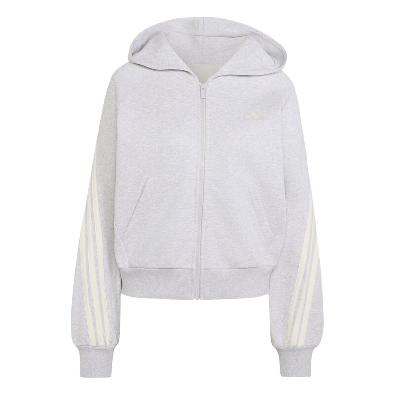 ADIDAS SPORTSWEAR Sportovní mikina šedý melír / bílá 115722049