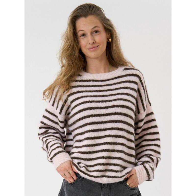 TEESHOPPEN Svetr Sienna Knit světle růžová 115722152