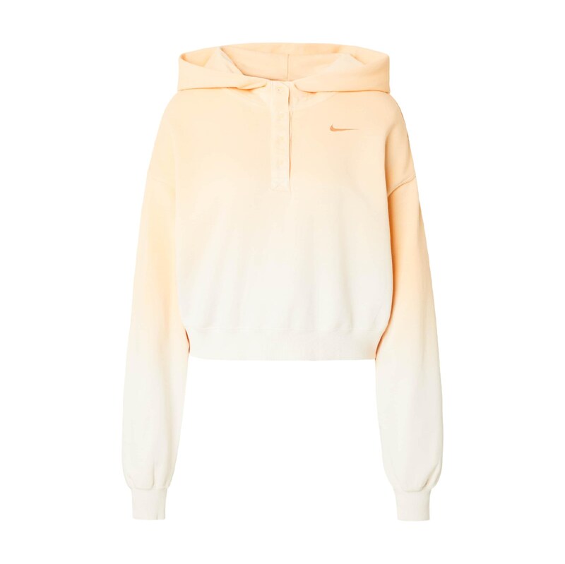 Nike Sportswear Mikina 'PHNX FLC' slonová kost / oranžová / bílá