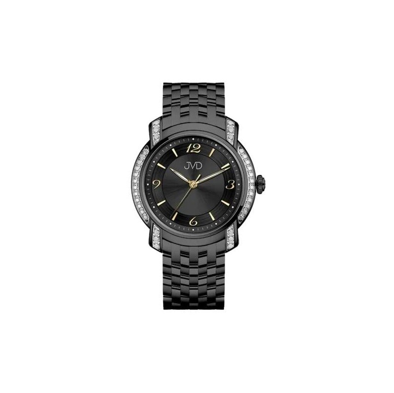 JVD Dámské náramkové černé elegantní šperkové hodinky JVD JG1042.4 115722464