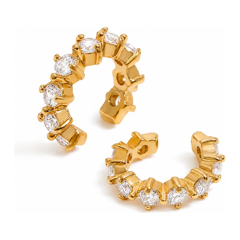 ELENYS Lucky Dot – pozlacené ear cuff náušnice 18K žluté zlato 115721777