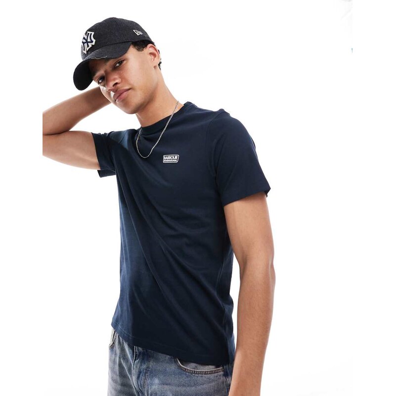 Barbour International small logo t-shirt in navy 115723095