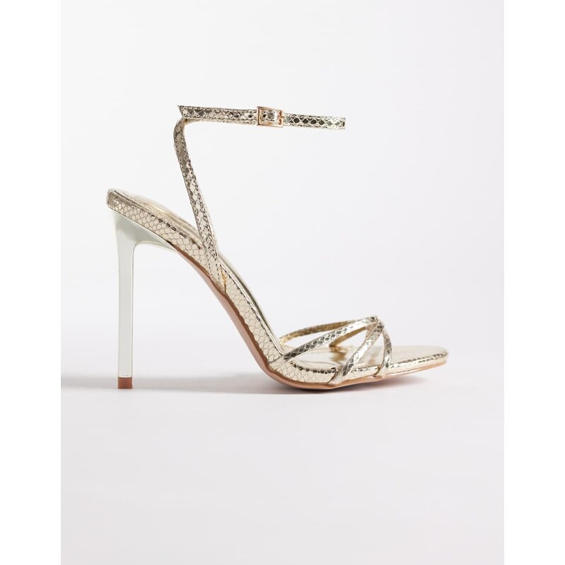 SIMMI Shoes Simmi London Ola embellished heeled sandals in gold