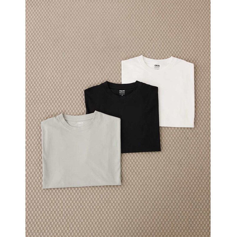 ASOS DESIGN Essentials 3 pack oversized t-shirts in multi