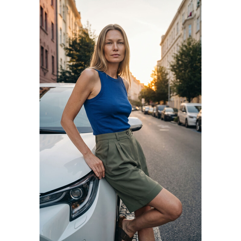 youngprimitive - Kalhoty a šortky Nico - Khaki linen 115723711
