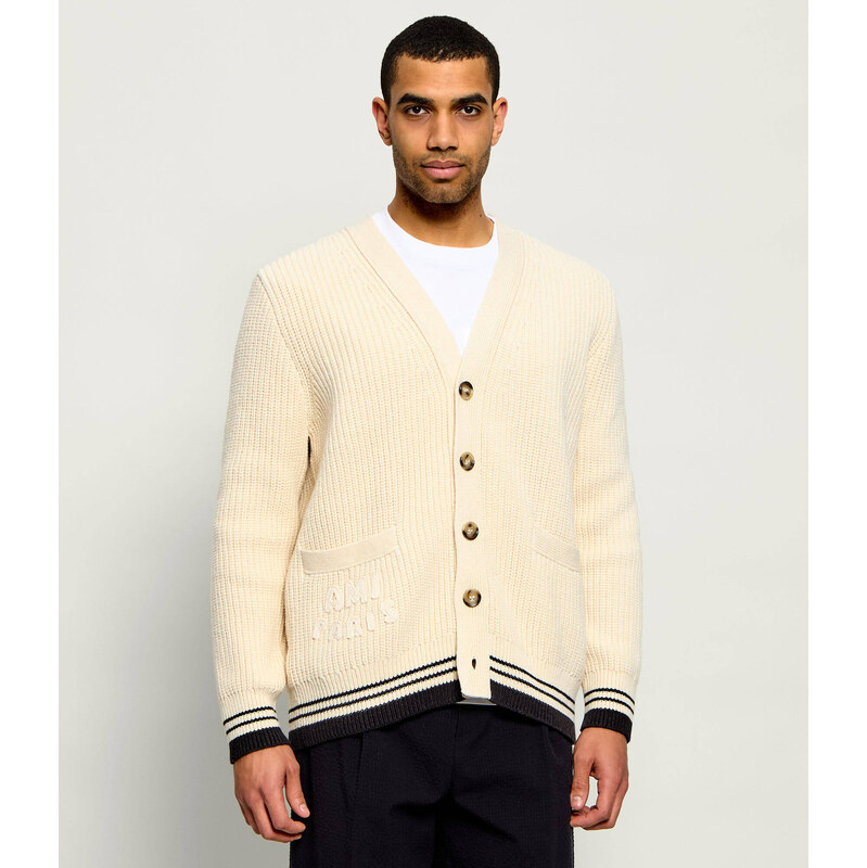 AMI Paris Vlněný kardigan | Relaxed fit