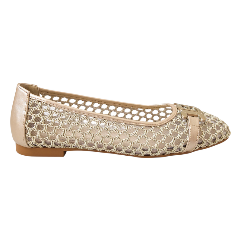 Zlaté baleríny Laura Biagiotti Textile Gold 115726242