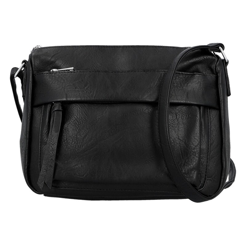 Amalia Trendy dámská koženková crossbody kabelka Lenka, černá 115730352