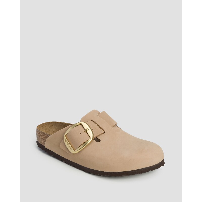 Béžové Dámské Pantofle Birkenstock Boston Big Buckle Narrow 94612972