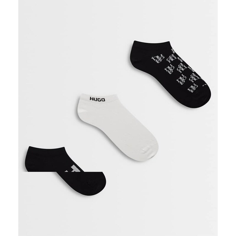 Hugo Red 3 pack logo socks in black 115730638