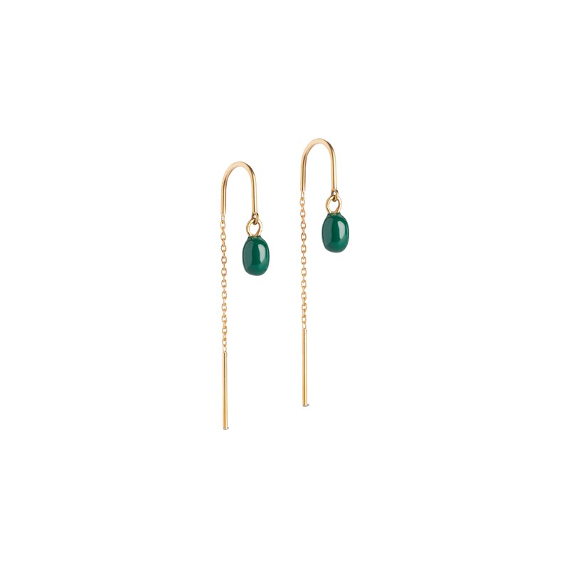 Enamel Copenhagen Náušnice Eleanor Petrol Green (925S/GP)