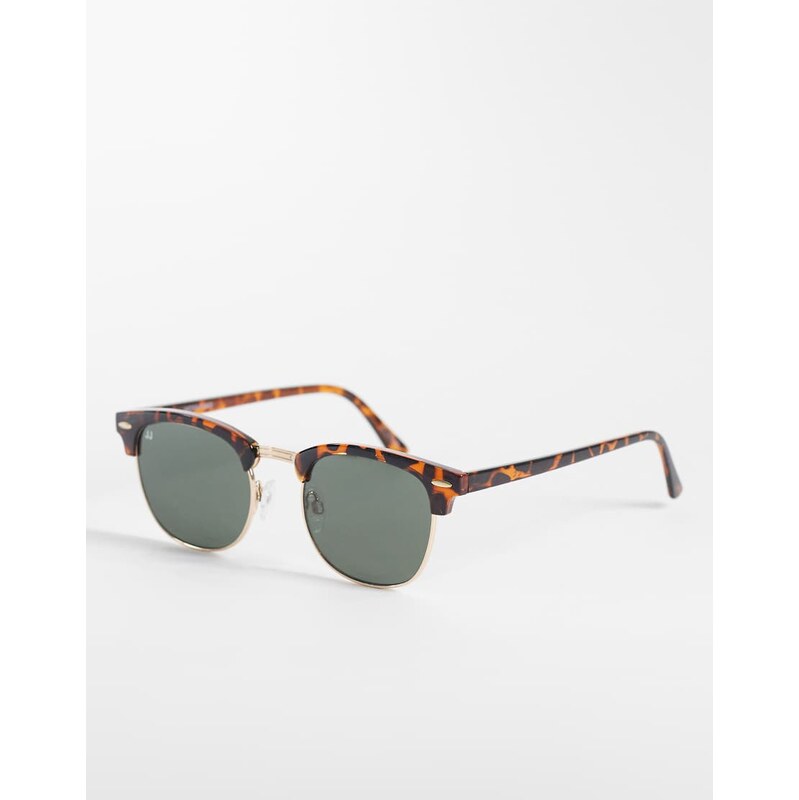 Jack & Jones circle sunglasses in brown