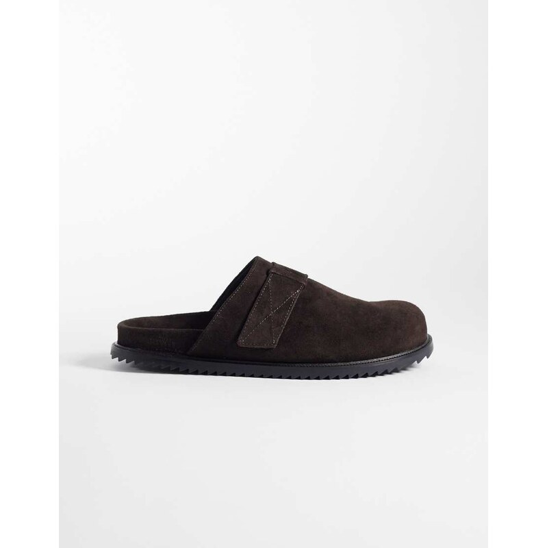 Noak made in Portugal mule sandal in brown suede