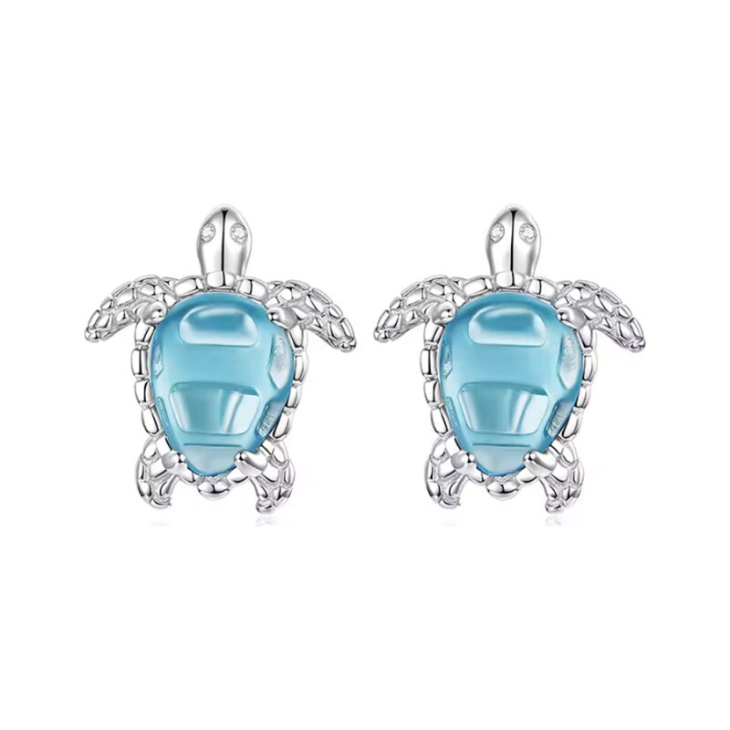 GRACE Silver Jewellery Stříbrné náušnice ve tvaru mořské želvy 115731038