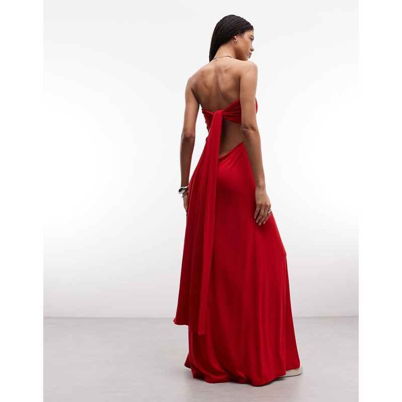 Susmies bandeau maxi dress in red 115740713