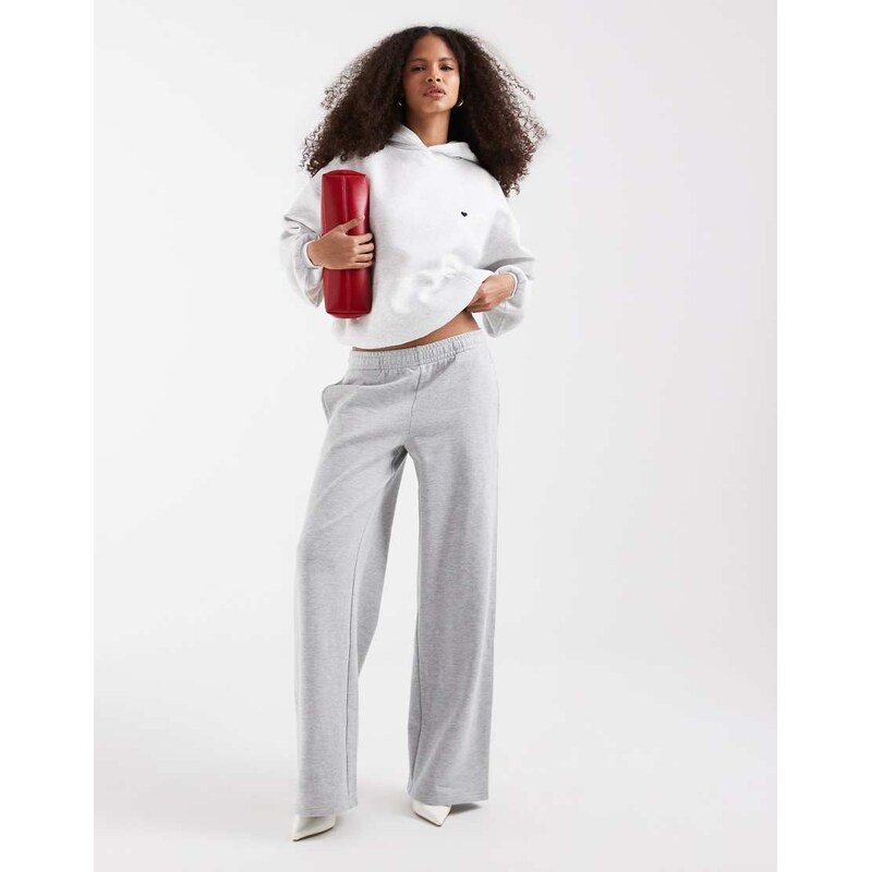 Supre jordyn co-ord wide leg track pant in grey marle