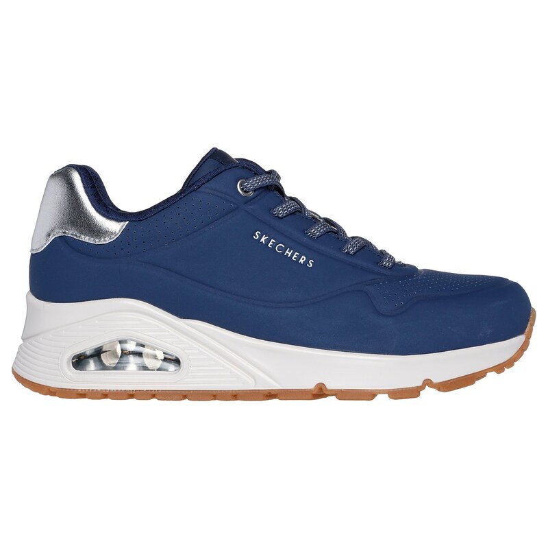Skechers Ženy UNO - Shimmer Away Shoes v Tmave Modrá/Stríbrná, 115732219