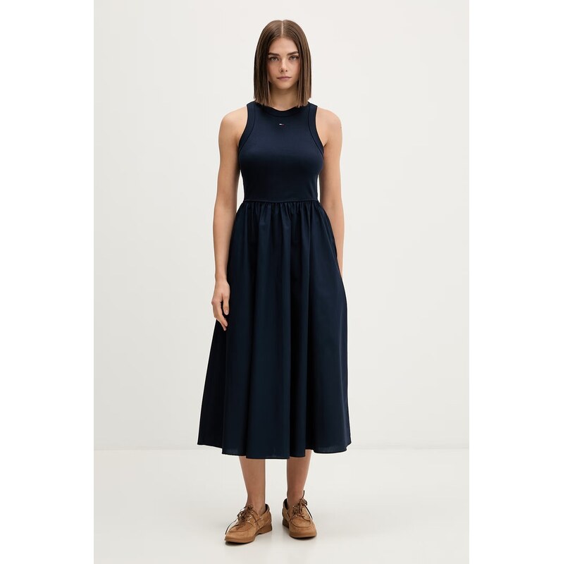 Tommy Jeans letní šaty bavlněné s elastanem 115733172
