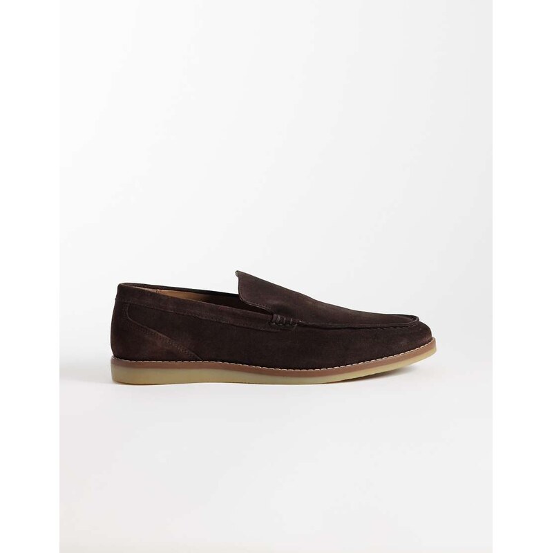 Schuh Risk loafer in choc suede-Brown