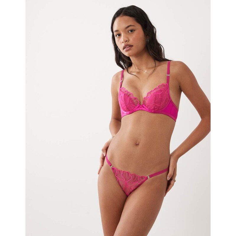 Ann Summers floral fling thong in pink 115733608