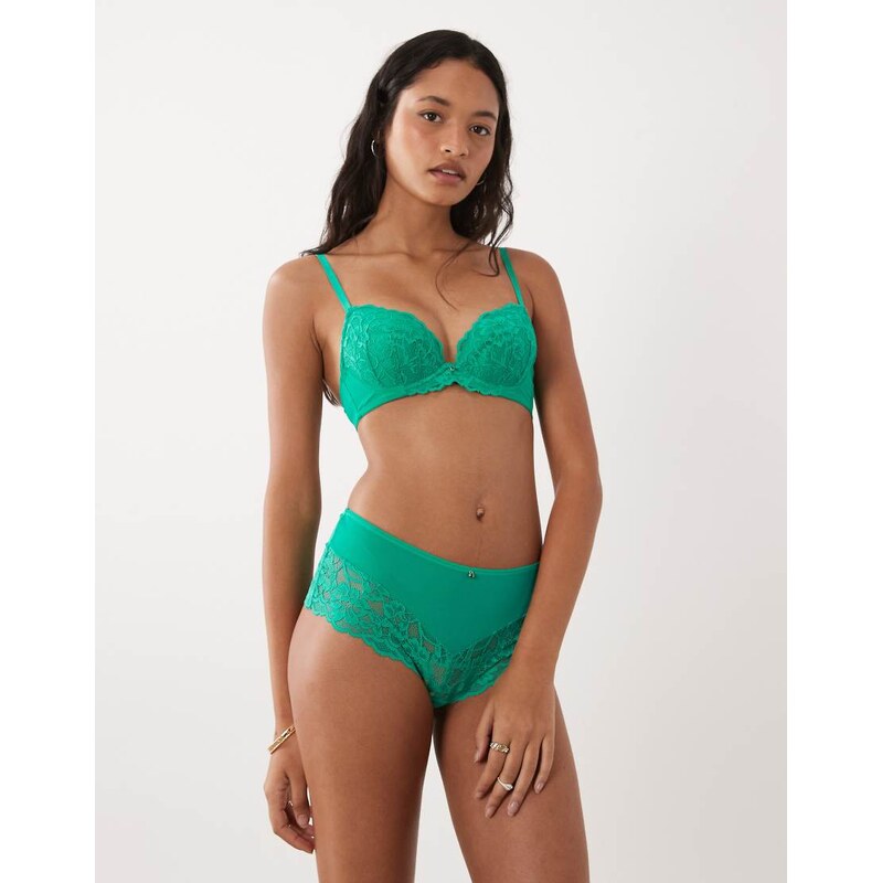 Ann Summers sexy lace brief shorts in vivid green 115733612