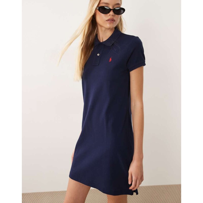 Polo Ralph Lauren short sleeve casual polo day dress in navy 115733628
