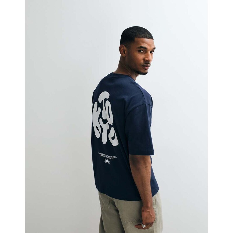 ASOS DESIGN oversized t-shirt with Kyoto bubble text print in