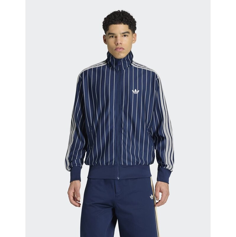 adidas Originals Firebird pinstripes track top in night indigo-Blue 115733757