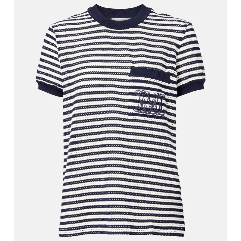 Max Mara Striped cotton-blend jersey T-shirt