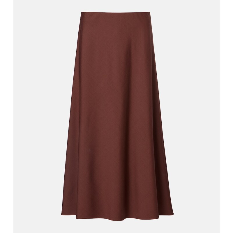 Brunello Cucinelli Wool-blend midi skirt