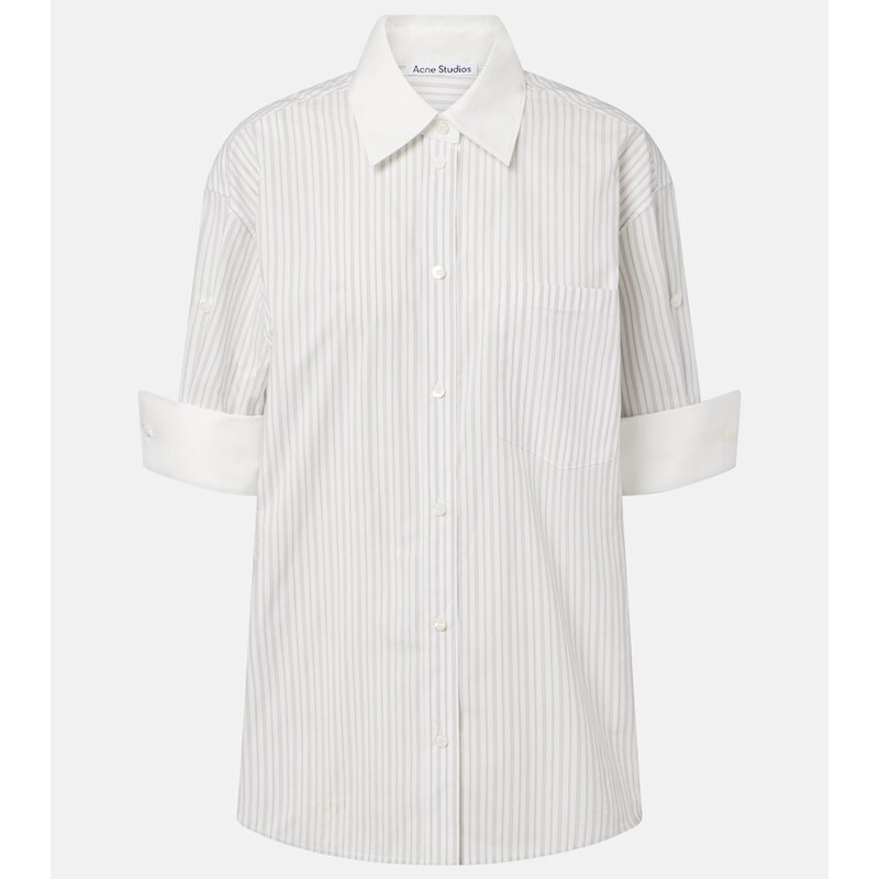 Acne Studios Striped cotton poplin shirt