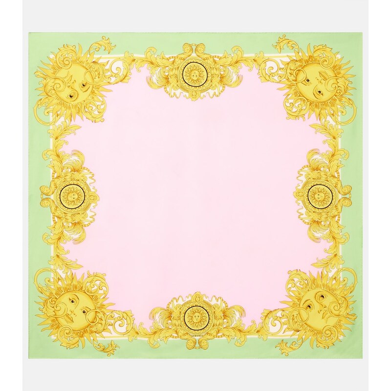 Versace Printed silk twill scarf