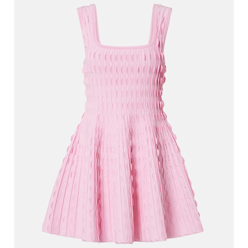Simkhai Vanna knitted scalloped minidress