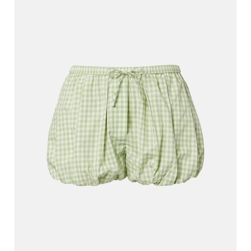 Simkhai Gingham cotton-blend shorts