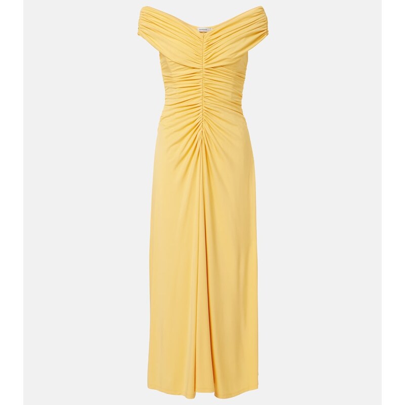 Simkhai Sheyda ruched jersey midi dress