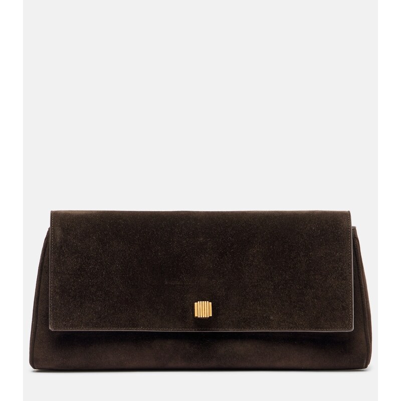 Khaite Audrey suede clutch
