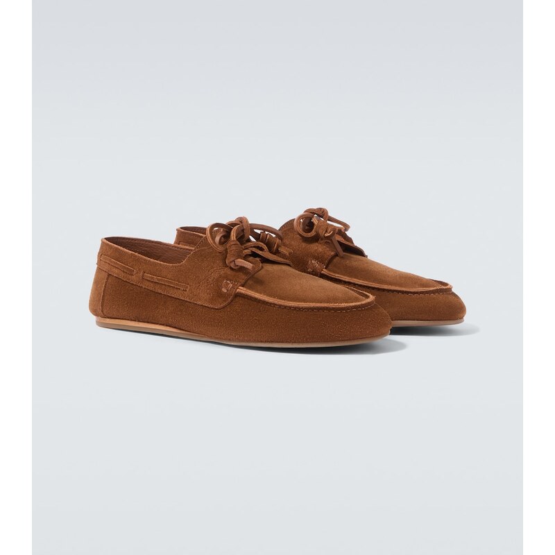 Ancient Greek Sandals Pliario suede boat shoes