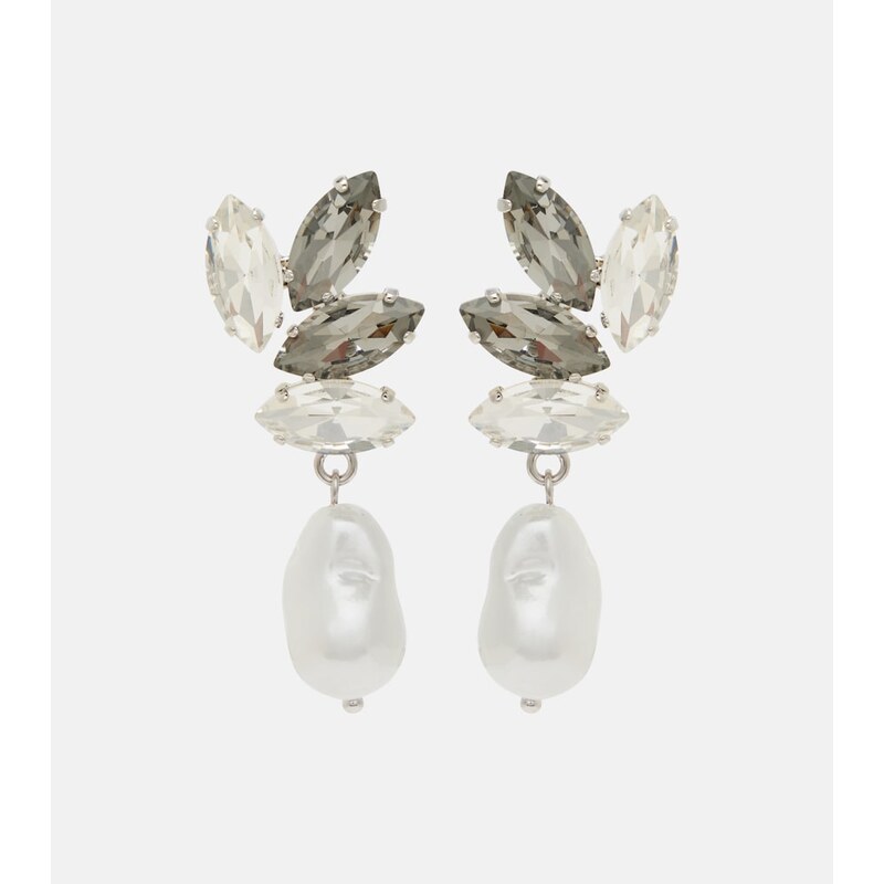 Erdem Embellished faux-pearl drop earrings