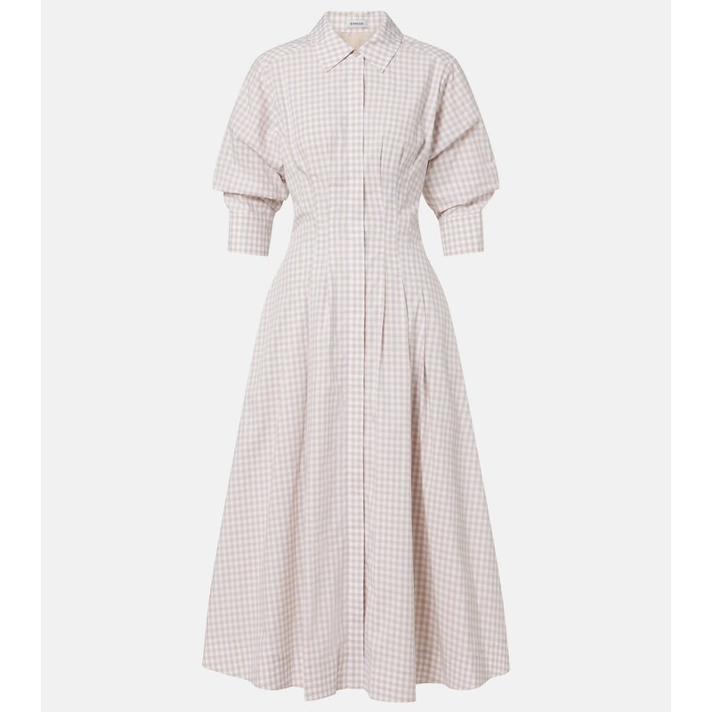 Simkhai Jazz gingham cotton-blend shirt dress