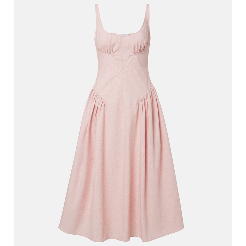 Proenza Schouler Solira seersucker midi dress