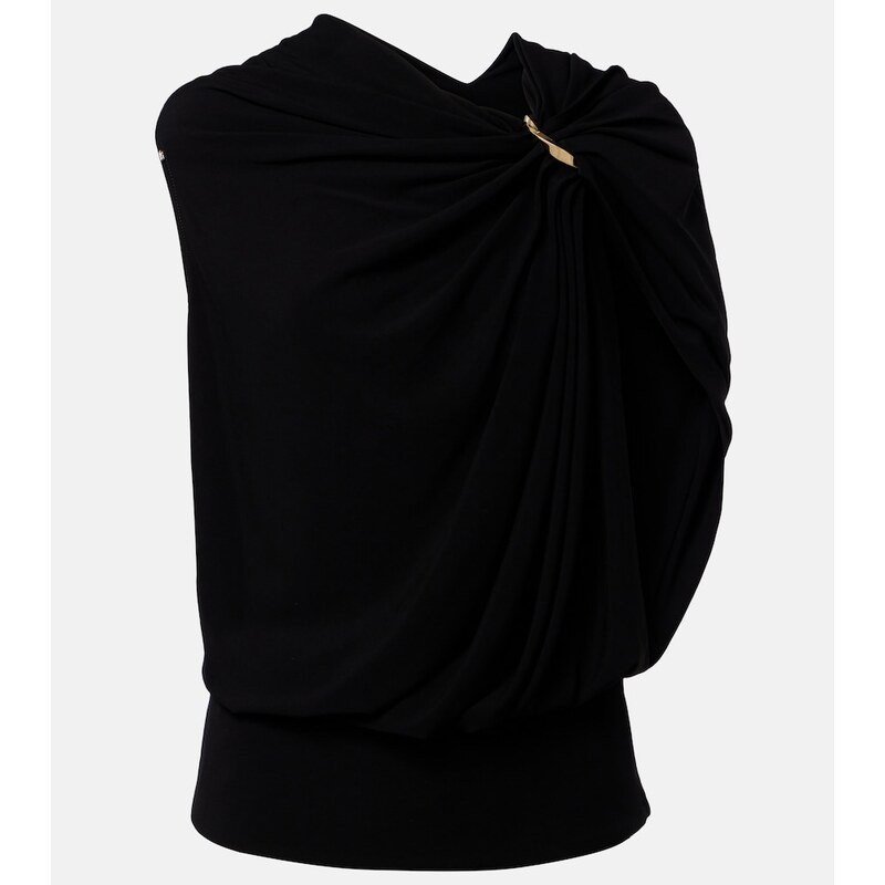 Sportmax Draped crÃªpe top