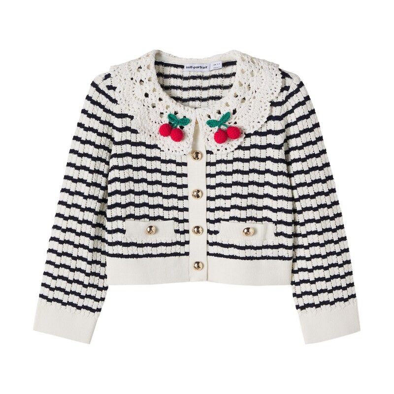 Self-Portrait Kids Striped cardigan